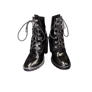 Brady Woman Black Heel Boots Sz 8.5